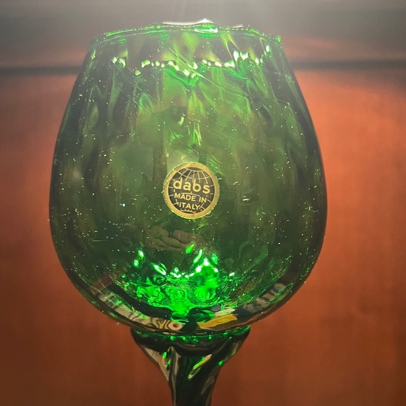 dabs made in Italy Empoli Optic Swirl Glass Vase - Picture 2 of 9